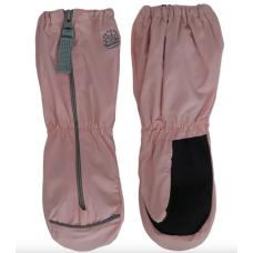 Calikids - Mitaines imperméables mi-saison à revers long avec fermeture éclair - Rose pâle Calikids - Mitaines imperméables mi-saison à revers long avec fermeture éclair - Rose pâle
